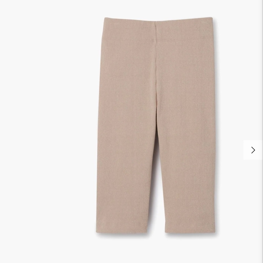 TKEES Bike 4 unisex Cycling Shorts Taupe Ribbed Cotton Stretch Y2K - Picture 3 of 11